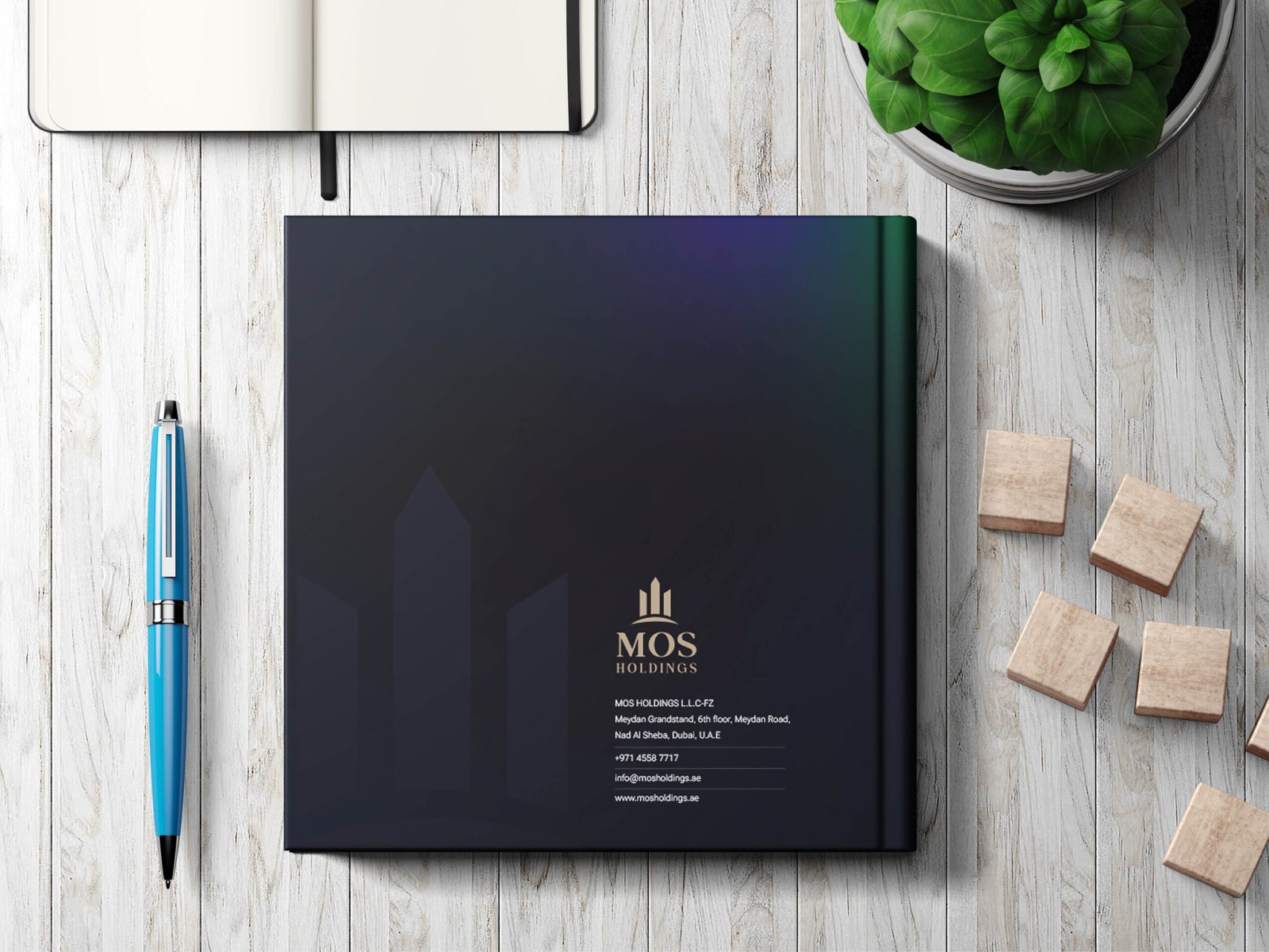 Moosawi branded collateral mockup
